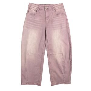 SIDEFEEL Womens Size 12 Lilac Wash Wide Leg Barrel Jeans Casual Everyday Comfort